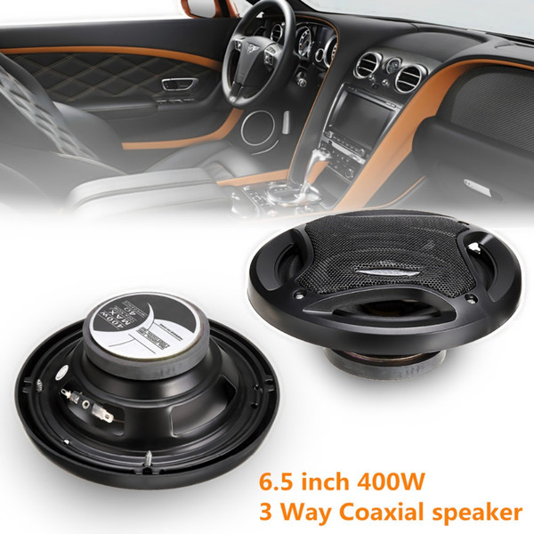 2pcs Car Speaker 6.5 inch 400W Car Subwoofer HIFI Coaxial Speaker Rear /Front Door Audio Music Stereo Coxial Speakers 3 Way