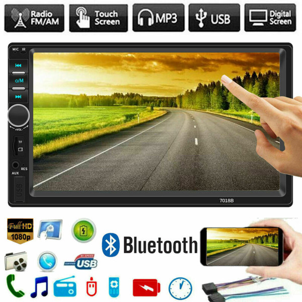 2 Din Car Stereo 7 HD Car Radio Bluetooth FM Audio MP5 Player 2Din Autoradio Support Rear View Camera 7018B Radio Car