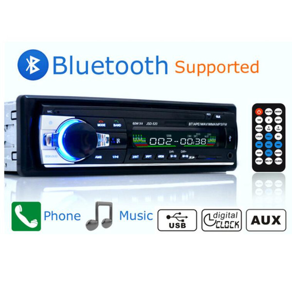 Car Radio Stereo Player Bluetooth Phone AUX-IN MP3 FM/USB/1 Din/remote control 12V Car Audio Auto 2017 Sale New