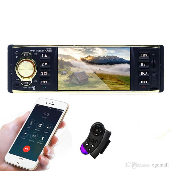 4'' TFT Screen 1 Din Car Radio Audio Stereo MP3 Car Audio Player Bluetooth With Rearview Camera Remote Control USB FM