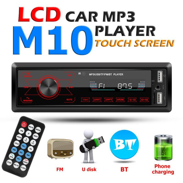 Bluetooth 4.0 M10 Single 1 DIN Autoradio Car Stereo MP3 Player In Dash AUX-in FM Radio Receiver MP3 Head Unit Car Audio Player