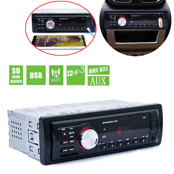 5983 Car In-Dash Stereo Audio FM Aux Input Receiver SD USB MP3 WMA Radio Player 1 DIN CAU_007