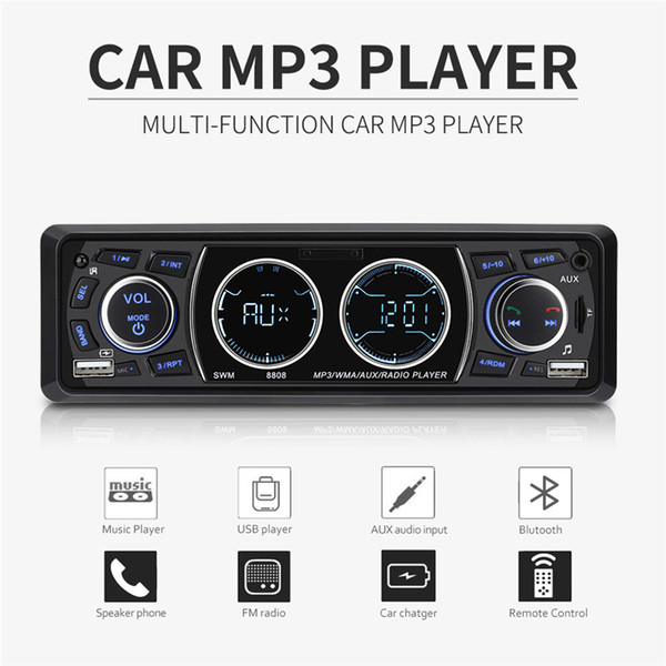 1 Din Car Radios 4 Inch Car Stereo MP3 Music Player Support Bluetooth Dual USB TF AUX FM Hands Calling