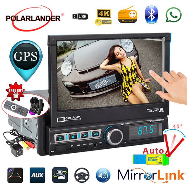 7''1DIN GPS Car MP5 Player Radio Stereo Mirror Link FM/AUX/DVR/ NAVI BluetoothRadio Car auto autoradio