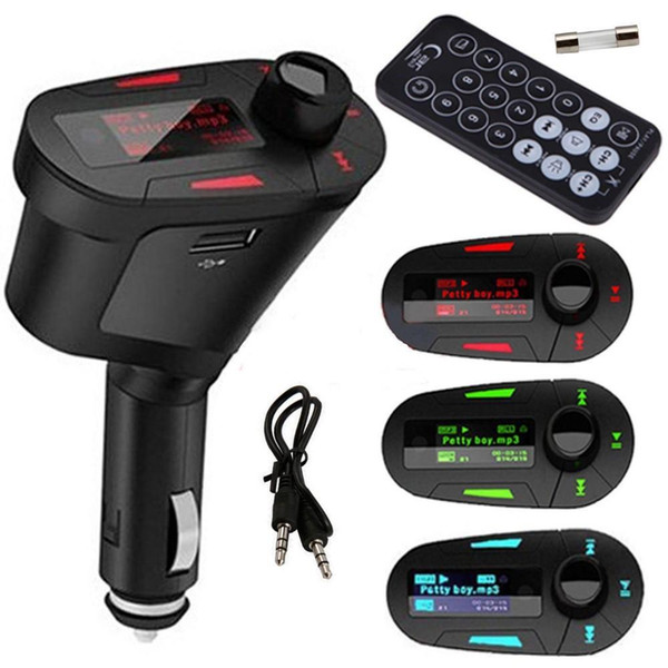 Red Color Backlight Car MP3 Player Wireless FM Transmitter With USB for SD MMC Card Slot Car MP3 Players