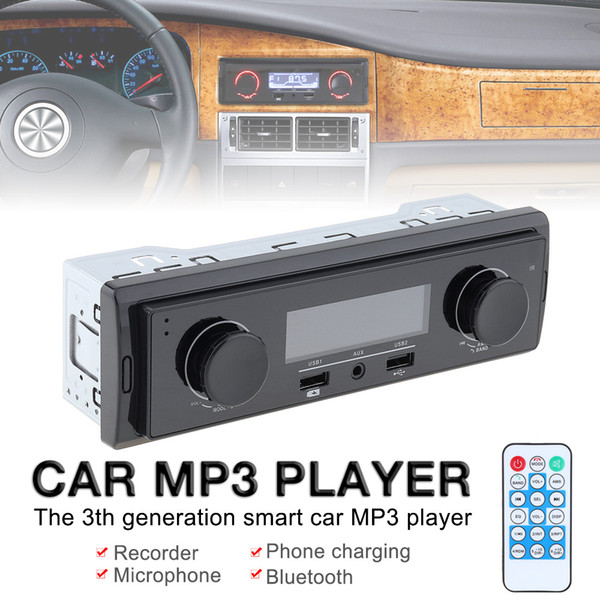 12V Bluetooth LCD Display Car Radio MP3 Player Vehicle Stereo Audio Receiver Support TF / FM / USB SD with Remote Control