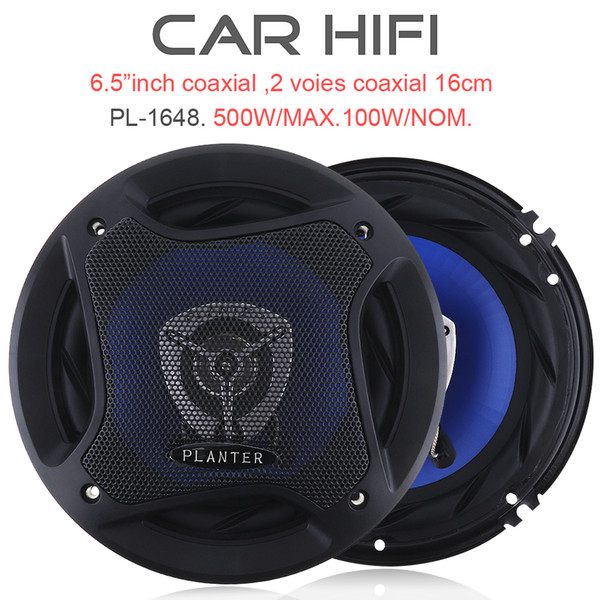 2pcs 6.5 Inch 500W Car HiFi Coaxial Speaker Vehicle Door Auto Audio Music Stereo Full Range Frequency Speakers for Cars PMP_71S