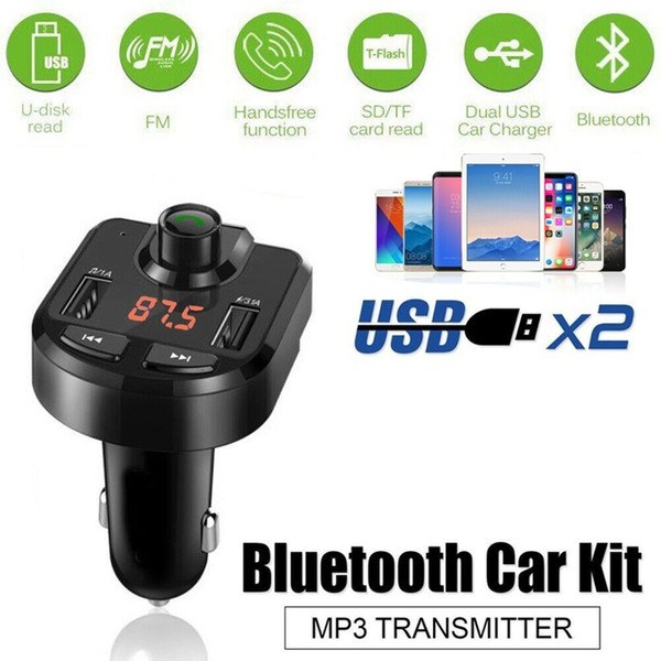 Bluetooth Car Kit USB Charger MP3 Player FM Transmitter Wireless Radio Adapter