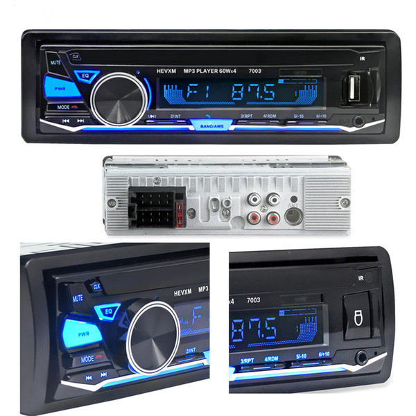 12V Bluetooth Car Radio Player Stereo FM MP3 Audio 5V-Charger USB SD MMC AUX Auto Electronics In-Dash Autoradio 1 DIN NO CD