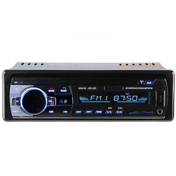 HOT 12V Bluetooth Car Stereo FM Radio MP3 Audio Player 5VBX Auto Electronics Subwoofer In-Dash 1 DIN Autoradio