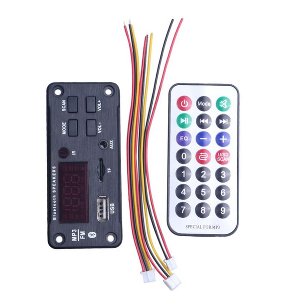 Newest Wireless Bluetooth MP3 WMA Decoder Board Audio Module Support USB TF AUX FM Audio Radio Module For Car accessories