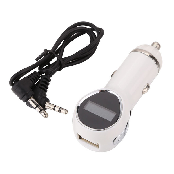 Multifunction Car Kit MP3 Player LCD Display Wireless Handsfree Stereo FM Transmitter LCD DC 5V/1A USB Car Charger for Phone