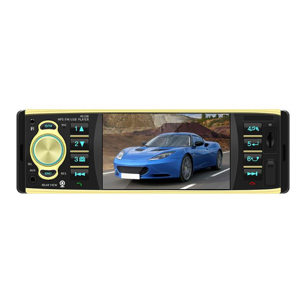 4019B 4.1 inch 1 One Din Car Radio Audio Stereo AUX FM Radio Station Bluetooth Autoradio Support Rearview Camera Remote Control