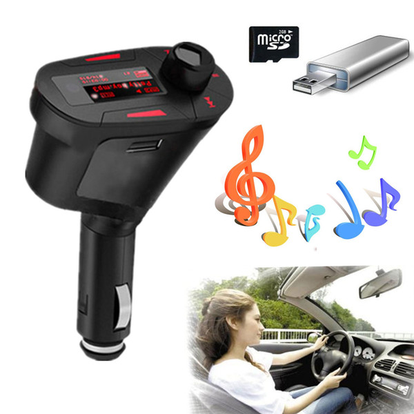 Car Kit MP3 Player Wireless FM Transmitter Modulator LCD USB SD MMC with Remote Control Red Light CAU_301