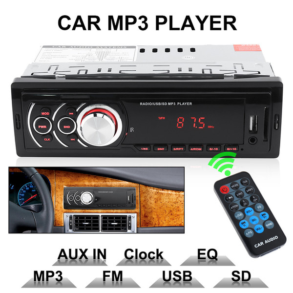 1 DIN LED Display In Dash Car Stereo Audio MP3 Radio Player FM Aux Input Receiver SD USB WMA CAU_027