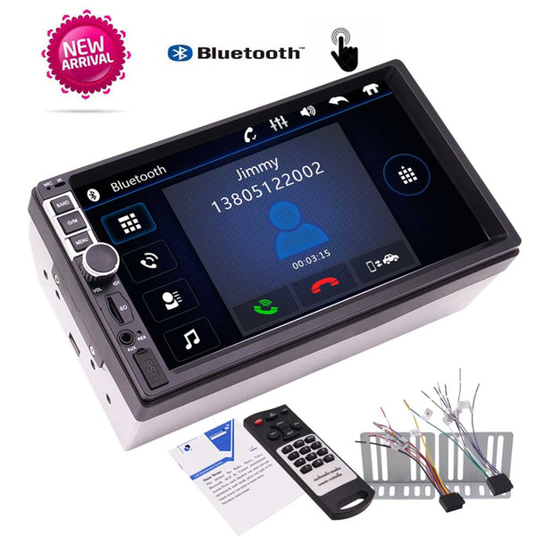 EinCar 7'' Double Din Car Stereo MP5 Player Bluetooh Handsfree FM Radio Car Audio Player in dash car headunit Video MP4 Playing Remote