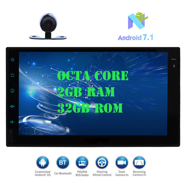 Eincar Android 7.1 Car Pad Tablet PC Radio Stereo HeadUnit Octa-core 2GB+32GB Autoradio Double Din Auto GPS Navi In Dash 7