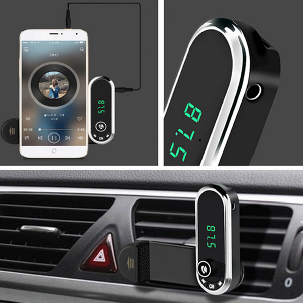 Car bluetooth hands-free FM Transmitter mp3 player mounted on the mobile phone for Car Phone iPhone Charging Support TF card FM Transmitter