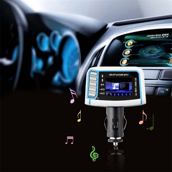 Free shipping yentl 1.44 inch screen LCD Wireless FM Transmitter Car MP3 Player TF Card USB Drive Remote car MP3 player FM transmitter