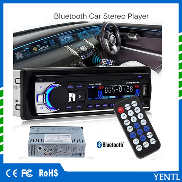 free shipping YENTL 12V Bluetooth Car Stereo FM Radio MP3 Audio Player 5V Charger USB SD AUX Auto Electronics Subwoofer In-Dash 1 DIN