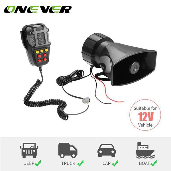 Car Siren Alarm Speaker Holder Tone Sound Car Recording Emergency Siren Horn Mic PA Speaker System Hooter