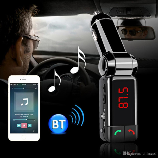 Car MP3 Audio Player Wireless Car Bluetooth FM Transmitter Kit Modulator HandsFree LCD Display USB Charger for iPhone Samsung +B