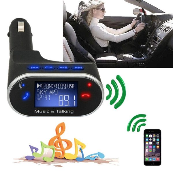 2016 New Listting LCD Bluetooth Car Kit MP3 Player FM Transmitter SD USB Charger Handsfree With Remote BT630