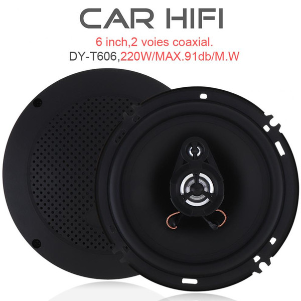 2pcs 6 Inch 130W 12V Car HiFi Coaxial Speaker Vehicle Door Auto Audio Music Stereo Full Range Frequency Loudspeaker