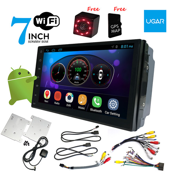 7 inch Universal Head-unit Quad Core 1024*600 Android Car GPS Navigation Multimedia Player Radio Bluetooth Wifi DVR Ready