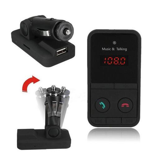 USB Charger for Phone Wireless Bluetooth FM Transmitter Modulator Hands Free Car Kit MP3 Audio Player SD LCD Display