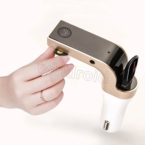 G7 Smartphone Bluetooth MP3 Radio Player Handfree FM Transmitter Modulator Car Charger Wireless Kit Support Micro SD TF Card cheap DHL 100