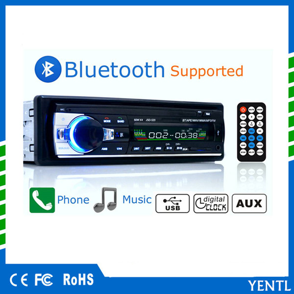 YENTL Bluetooth Audio Stereo 60WX4 12V In-dash 1 Din FM Aux Input Mp3 Player Radio USB/TF/AUX/FM Car MP3 Player Remote Decoding Board