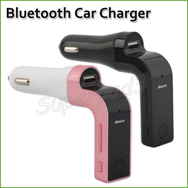 Free DHL Shipping CAR G7 Bluetooth Car Charger FM Transmitter MP3 Music Player Support SD TF Card Handfree FM Modulator Adapter 200pcs