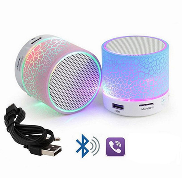 LED Portable Mini Bluetooth Speakers Portable Super Bass Perfect Car Speaker Wireless Portable Mini Stereo EEA137 50pcs