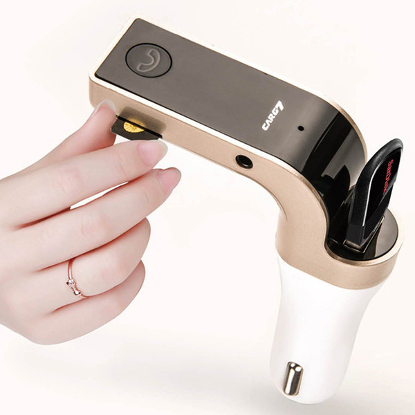 G7 Smartphone Bluetooth MP3 Radio Player Handfree FM Transmitter Modulator 2.1A Car Charger Wireless Kit Support Hands-free Micro