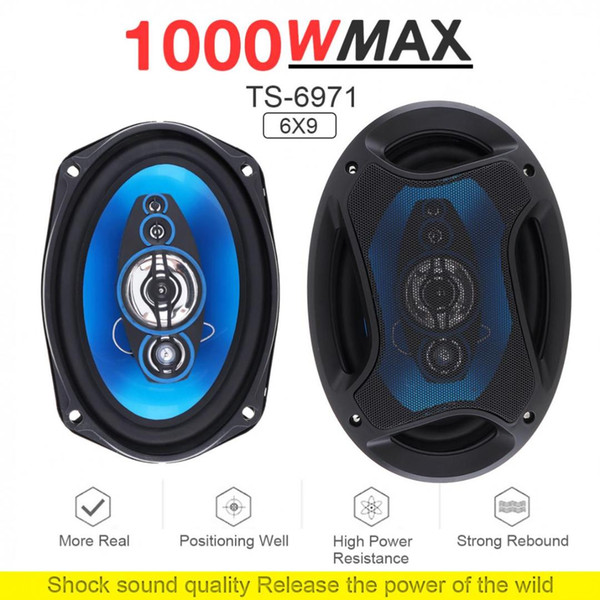 2 Piece 6x9 Inch 1000W 2 Way Car Coaxial Auto Audio Music Stereo Full Range Frequency Speakers Non-destructive Installation