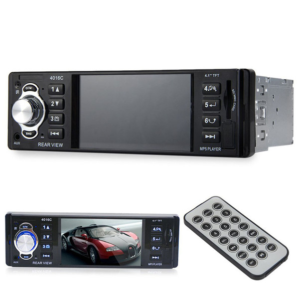 4.1 Inch In-Dash Car Audio Video Player HD Digital Car MP5 Player FM Radio with USB SD AUX Ports LCD Display