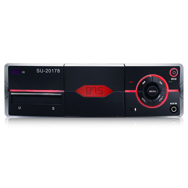 Bluetooth Hands Free Car Stereo Wireless Remote MP3 Player U Disk Card Radio with Mobile Phone Bracket Design/AUX Audio Input/AM/FM/File