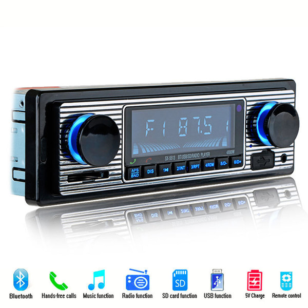 Car multimedia player Car Radio Classic FM Retro Bluetooth Stereo MP3 USB Player Vehicle Player U-disk Plug-in Radio DVD Machine