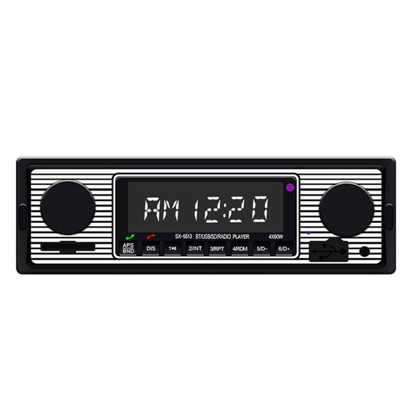 Car Stereo MP3 Player Auto FM Radio Bluetooth 1 Din In-Dash 12V Lossless Music Player USBAUX RCA Remote Control Handfree Mutiplay SWM 5513