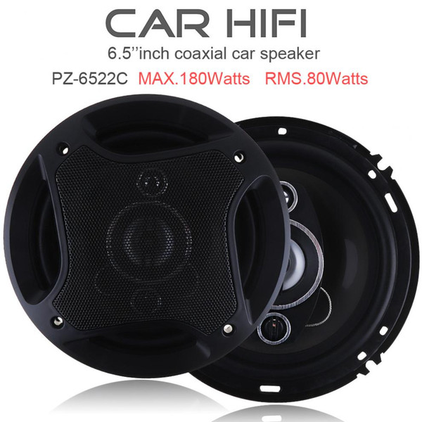 2pcs 6.5 Inch 180W 3 Way Car Hifi Speaker Coaxial Horn Full Range Frequency Auto Automotive Stereo Audio Music Sound Loudspeaker