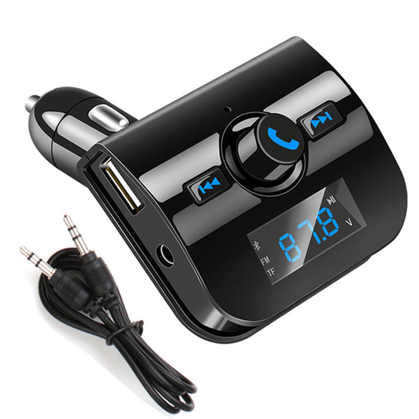 2018 Handsfree Car Kit Wireless Bluetooth FM Transmitter LCD MP3 Player USB Charger Free Shipping DHL