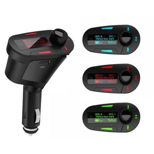 3 Colors Car Kit MP3 Mucsic Player Wireless FM Transmitter Radio Modulator With USB SD MMC+ Remote Control