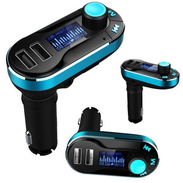 Free DHL Wireless T66 MP3 Player Car Kit FM Transmitter With Car Audio Remote Control LCD Display