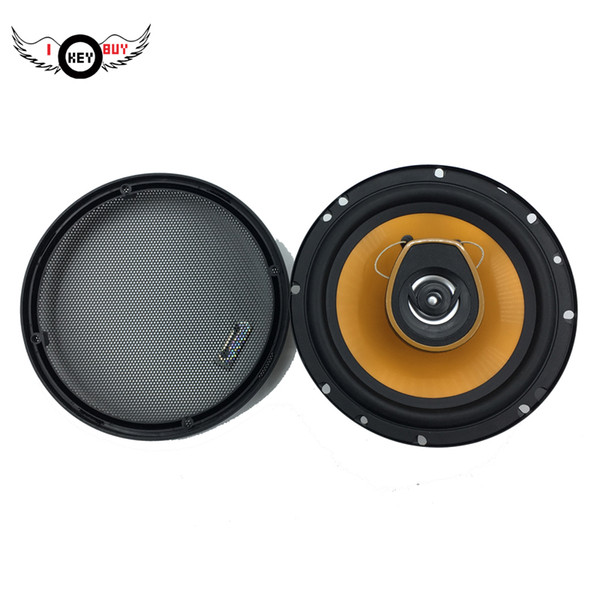 I Key Buy 6.5 Inch Audio Stereo Loudspeakers 1PC Coaxial Speaker Modified Music with Grille Cover Case Protect car