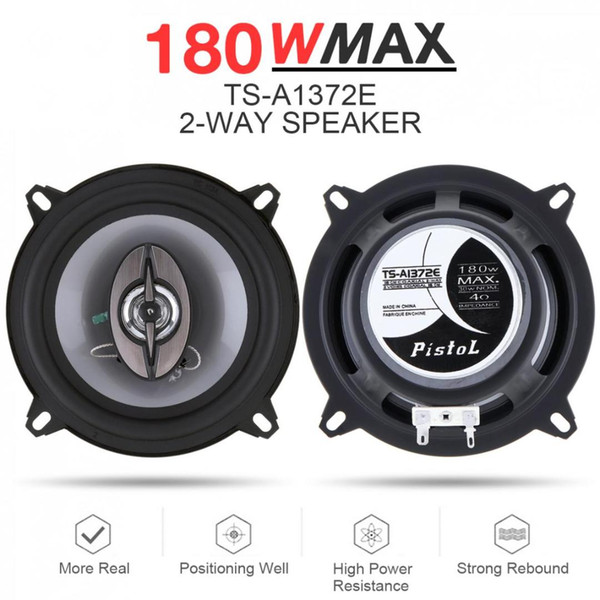 2pcs 180W 5 Inch 13cm 2Way Car Coaxial Hifi Speakers Auto Music Stereo Full Range Frequency Speaker Non-destructive Installation