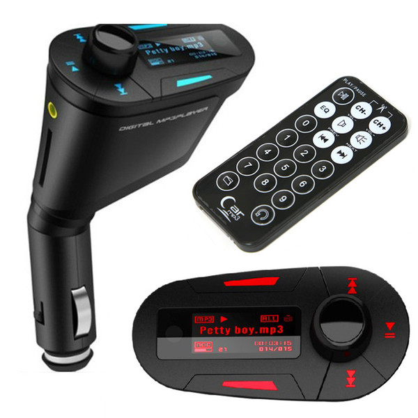 LCD Car Kit MP3 Player Music Player Wireless FM Transmitter Modulator Car audio USB SD MMC+Remote radio