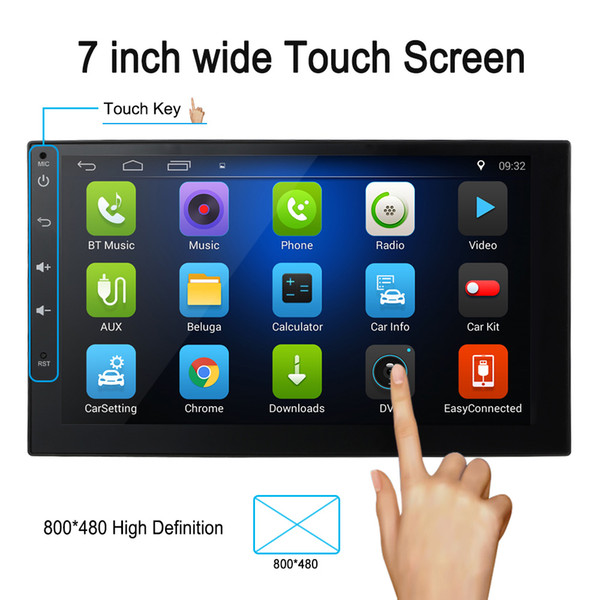 Freeshipping 2 Din HD Touch Screen Car Stereo Radio Player GPS Navigation Multimedia Entertainment System WiFi BT AM/FM Android 5.1