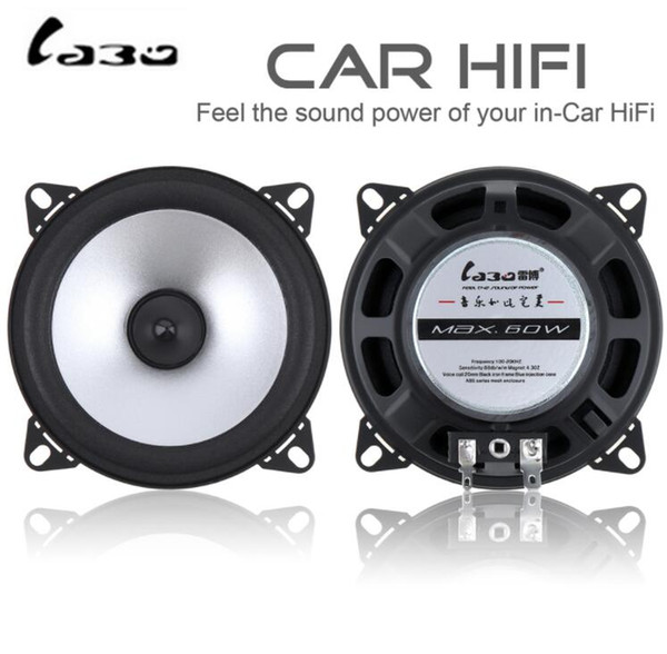 2pcs LaBo 4 Inch 60W 2 Way Car Coaxial Hifi Speaker Vehicle Door Auto Audio Music Stereo Full Range Frequency Loudspeaker