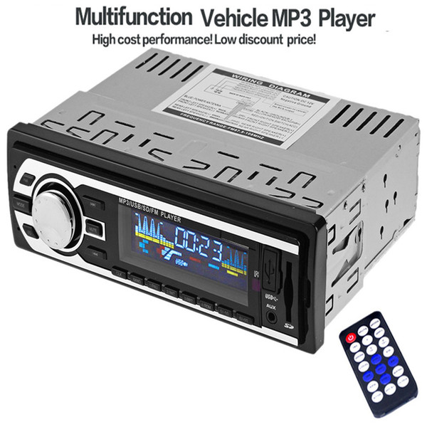 High Quality 12V Car Radio Audio Stereo FM SD MP3 Player AUX USB In-Dash 1 DIN Car Electronics with Remote Control